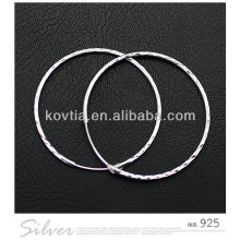 China heißesten großen 925 Sterling Silber Reifen Ohrringe